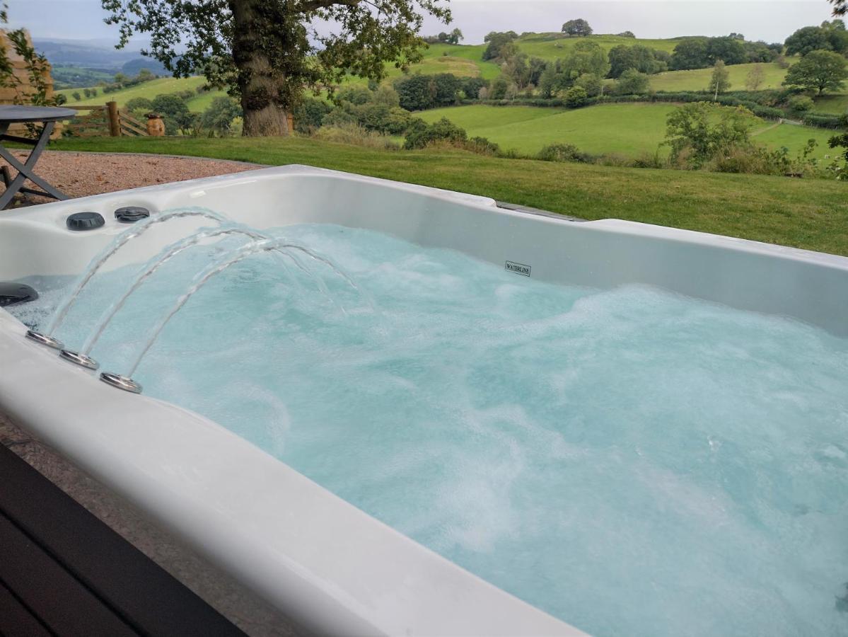 Little Acorn - Luxury Shepherd'S Hut / Lodge With Private Hot Tub And Garden Llanfyllin Exterior photo