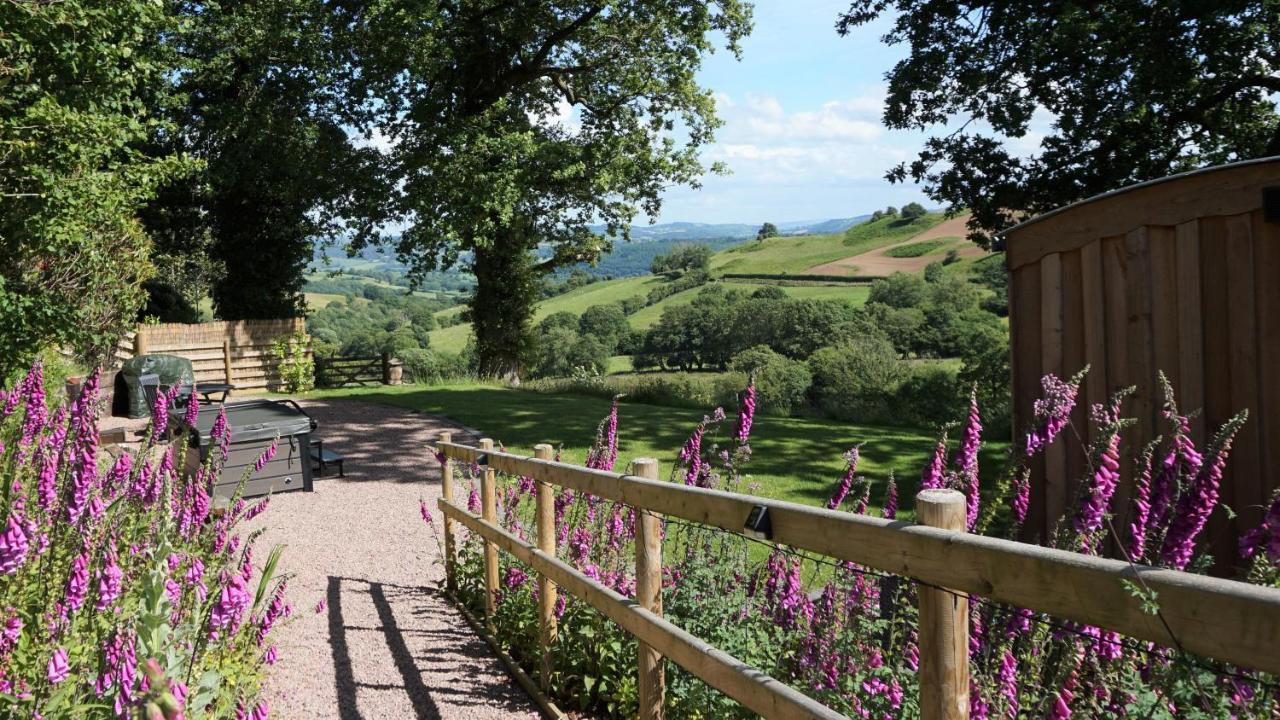 Little Acorn - Luxury Shepherd'S Hut / Lodge With Private Hot Tub And Garden Llanfyllin Exterior photo